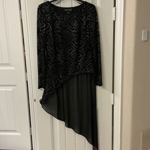 Frank Lyman Design Black Asymmetrical Dress